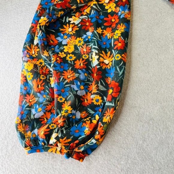 Calvin Klein Surplice Neck Faux Wrap Midi Dress Size 10 3/4 Sleeve Floral Print - Picture 12 of 16